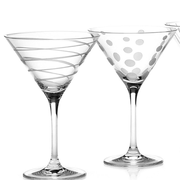 Mikasa Cheers Martini / Wine Glasses (x2) 10" lead-free crystal dishwasher safe - Picture 4 of 8